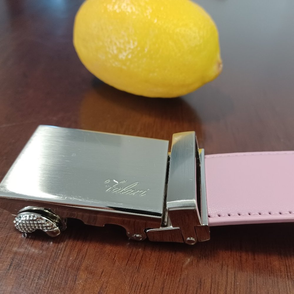 Falari Men’s Unisex pink Dress Belt XL 42-44 Genuine Leather